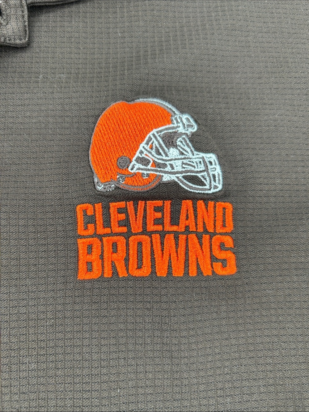Cutter & Buck Men’s Brown Polo with Orange Cleveland Browns Logo size Xl - Picture 3 of 10
